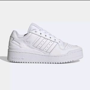 Adidas Women Forum Bold Stripes White Sneakers Size 9.5 New